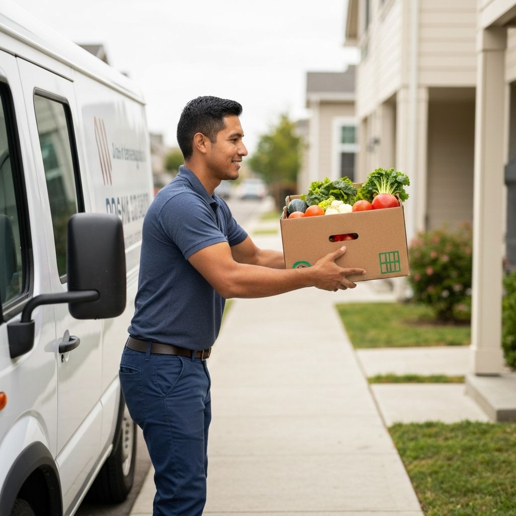 Delivery - Trained delivery workers ensure your produce arrives fresh and fast